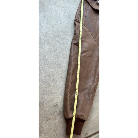 Vintage PARAMOUNT FILMS LEATHER JACKET BOMBER Men’s Size Large Made in USA - Picture 7 of 14